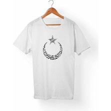 Alfa Ay Yıldız Türk-Bozkurt Çocuk Beyaz Tişört