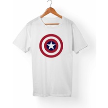 Alfa Captain America Çocuk Beyaz Tişört