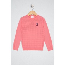 U.S. Polo Assn. Pembe Basic Triko Kazak 50207020-VR078