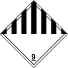 Badem10 Adr Uyarı Levhası Tehlikeli Maddeler Sınıf 9 30X30 cm