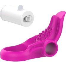Pretty Love Protection Silicone Tongue Güçlü Titreşimli Penis Halkası