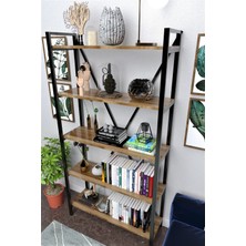 Evdesa Kapadokya Kitaplık Dekoratif Raf 180X90 cm 5 Raflı