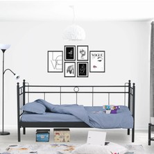 Unimet Alpas Daybed Tek Kişilik Sedir Divan Metal Karyola 90x200