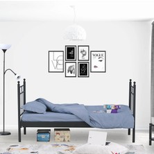 Unimet Alpas Daybed Tek Kişilik Sedir Divan Metal Karyola 90x200