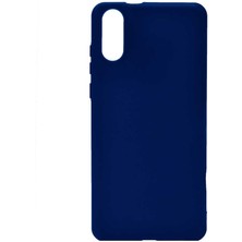 Kılıfist Samsung Galaxy A02 Kılıf Biye Esnek Mat Silikon Kamera Korumalı Mavi