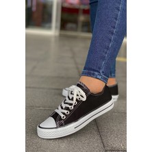 Zeynelboz Siyah Keten Sneaker Cnvrs Ayakkabı