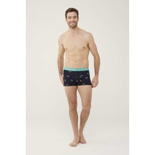 U.S. Polo Assn. Erkek Lacivert - Mint - Antrasit Melanj 3'lü Boxer 80446