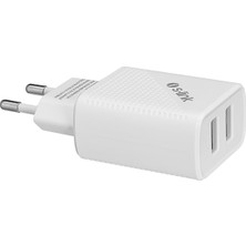 S-Link SL-EC50L 5V 2400MA Apple Lightning Kablolu 2 USB Çıkışlı iPhone Uyumlu Hızlı Şarj Adaptörü