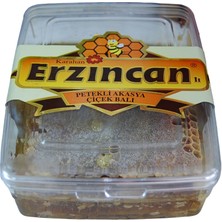 Erzincan Akasya Petekli Bal 500 Gr. Şeffaf Kase