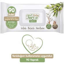Baby Turco Doğadan Yenidoğan Islak Bebek Havlusu 90 Yaprak