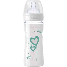 Chicco Silikon Cam Bebek Biberon 240 ml 0+ Ay Yeşil