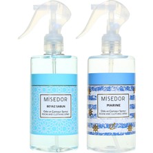 Misedor 2 Li Set Beyaz Sabun ve Marine Oda Kokusu ve Çamaşır Spreyi 330 ml