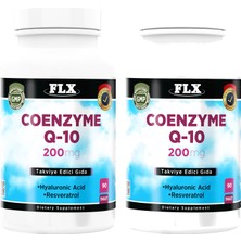 FLX Koenzim Coenzyme Q-10 200 Mg Hyaluronik Asit Resveratrol ( 2 Kutu 90 Tablet )