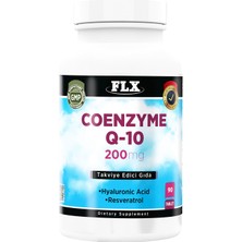 FLX Koenzim Coenzyme Q-10 200 Mg Hyaluronik Asit Resveratrol 90 Tablet