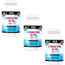 FLX Koenzim Coenzyme Q-10 200 Mg Hyaluronik Asit Resveratrol  ( 3 Kutu 90 Tablet )