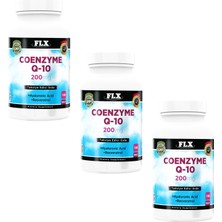 FLX Coenzyme Koenzim Q-10 200 Mg Hyaluronik Asit Resveratrol ( 3 Kutu 180 Tablet )