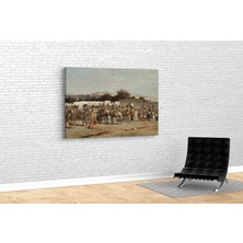 Tablo 360 Alfred Wordsworth Thompson- A Bustling Market Place Kanvas Tablo