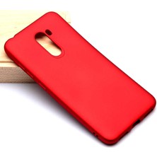 noktaks - Xiaomi Pocophone F1 - Kılıf Mat Soft Premier Silikon Kapak - Kırmızı - T5893
