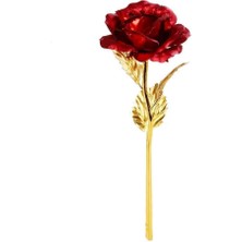 MB 24K Folyo Altın Kaplama Hediyelik Gül