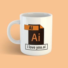 Bikutumutluluk Grafik Tasarımcı Serisi - I Love You Illustrator Kupa 002