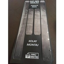 Aksefuar Lazer Peugeot 505 Uyumlu Kapı Eşiği 4'lü Set Ön Arka