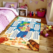 İnka Halı Yıkanabilir Kaymaz Dot Taban Dijital Baskı Çocuk Halısı MRC412