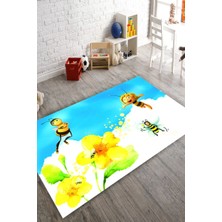 İnka Halı Yıkanabilir Kaymaz Dot Taban Dijital Baskı Çocuk Halısı MRC1838