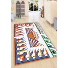 İnka Halı Yıkanabilir Kaymaz Dot Taban Dijital Baskı Çocuk Halısı MRC1784