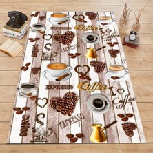 İnka Halı Yıkanabilir Kaymaz Dot Taban Dijital Baskı Mutfak Halısı MRC123