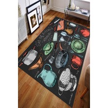 İnka Halı Yıkanabilir Kaymaz Dot Taban Dijital Baskı Mutfak Halısı MRC1723