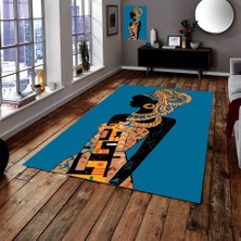 İnka Halı Yıkanabilir Kaymaz Dot Taban Dijital Baskı Salon Halısı MRC300