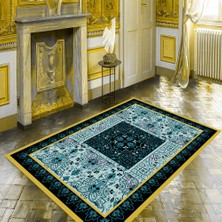 İnka Halı Yıkanabilir Kaymaz Dot Taban Dijital Baskı Salon Halısı MRC206