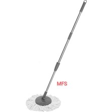 Tüm Döner Temizlik Kovaları ile Uyumlu 360 Derece Döner Sap ve Mop Seti Mikrofiber Mop