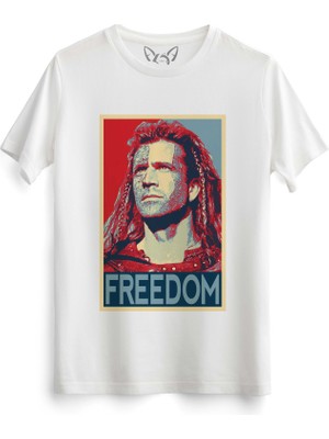 Alfa Tshirt Braveheart Tasarımlı Baskılı Beyaz Tshirt