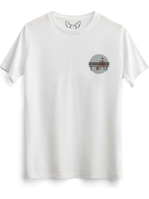 Alfa Tshirt Forrest Gump Baskılı Beyaz Tshirt