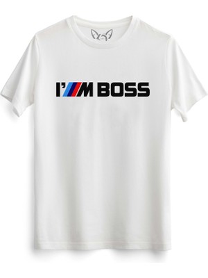 Alfa Tshirt Bmw Baskılı Beyaz Tshirt