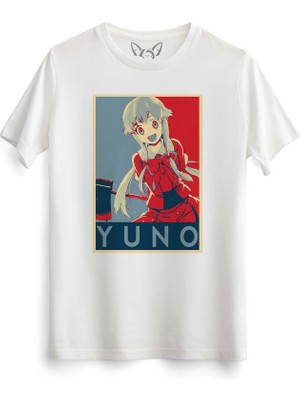 Alfa Tshirt Mirai Nikki Baskılı Beyaz Tshirt
