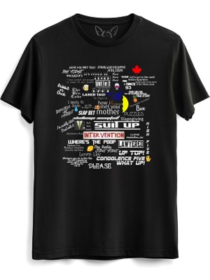 Alfa Tshirt How I Met Your Mother Resimli Baskılı Siyah Tshirt