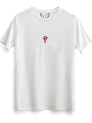 Alfa Tshirt  Animal Papağan Dijital Baskılı Beyaz Tshirt