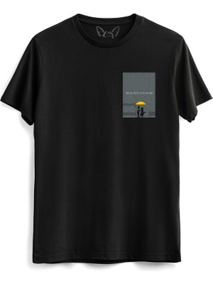 Alfa Tshirt How I Met Your Mother Resimli Dijital Baskılı Siyah Tshirt
