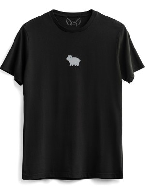 Alfa Tshirt  Animal Fil Baskılı Siyah Tshirt