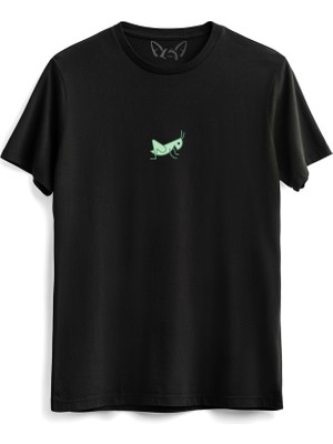 Alfa Tshirt  Animal Çekirge Baskılı Siyah Tshirt