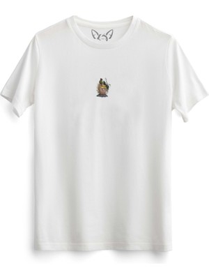 Alfa Tshirt  Animal Solucan Dijital Baskılı Beyaz Tshirt