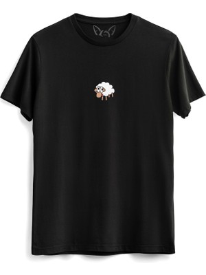 Alfa Tshirt  Animal Kuzu Dijital Baskılı Siyah Tshirt