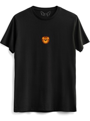 Alfa Tshirt  Animal Aslan Tasarım Baskılı  Siyah Tshirt