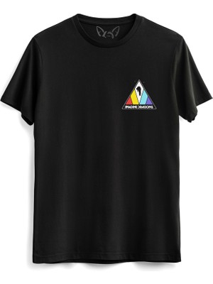 Alfa Tshirt Image Dragons Baskılı Siyah Tshirt