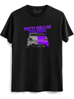 Alfa Tshirt Gtr Girl Baskılı Siyah Tshirt