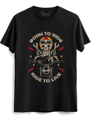 Alfa Tshirt Motorcycle Rider Siyah Tshirt