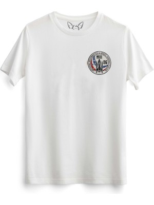 Alfa Tshirt Nasa Baskılı Beyaz Tshirt