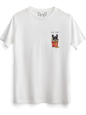 Alfa Tshirt Bulldog Beyaz Beyaz Tshirt